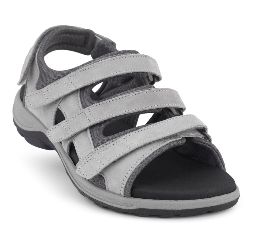 191-25-1513_b New Feet Lysegrå Sandal Nubuck - Billede 1