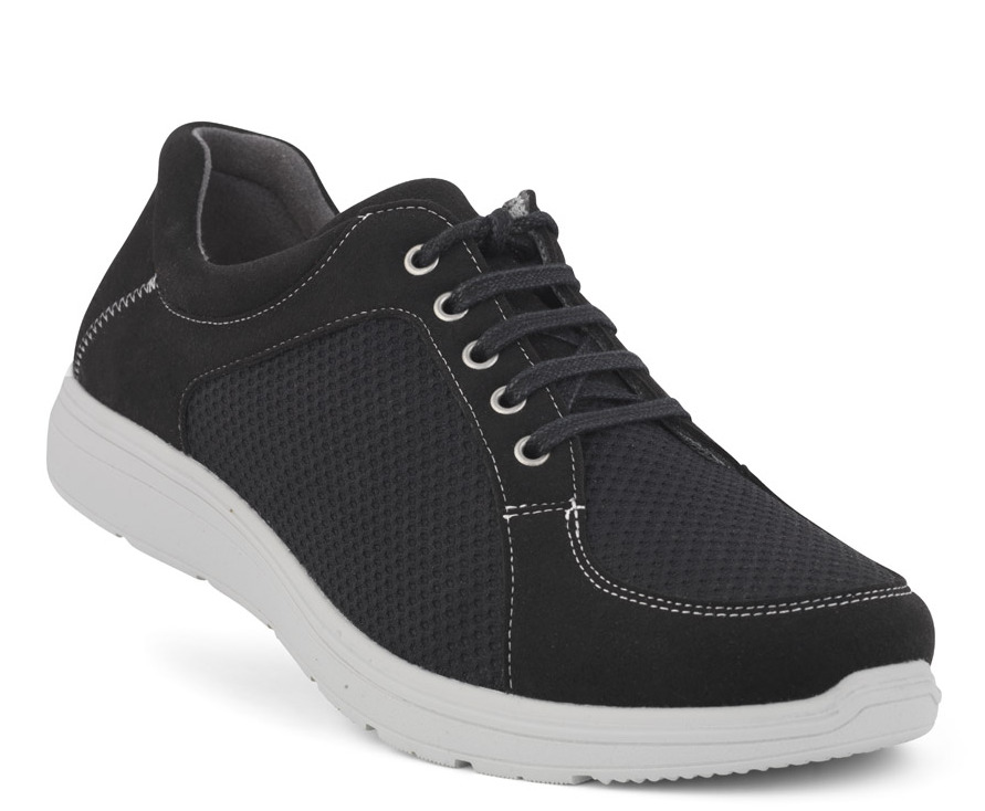 191-41-710-b New Feet Sort Snøresko Orthostretch - Billede 1