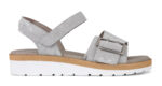 New Feet Sølv Sandal med Metallook - Billede 2