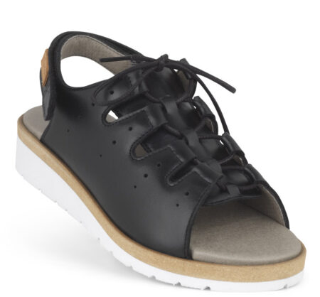 New Feet Sort Sandal m/Snøre