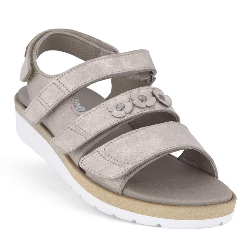 191-55-2155_b_1 New Feet Sølv Sandal - Billede 1