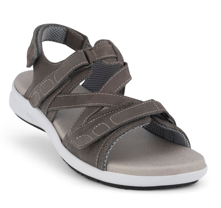 191-63-1512_b New Feet Grå Sandal Nubuck - Billede 1