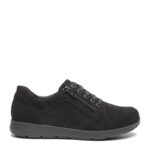 New Feet Sko Sort Ruskind Med Stretch - Billede 2