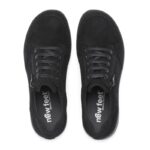 New Feet Sko Sort Ruskind Med Stretch - Billede 3
