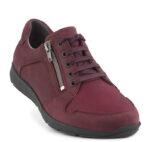 New Feet Bordeaux Sko med Lynlås