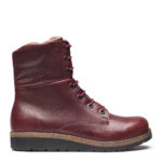 New Feet Dark Wine Snørestøvle Glat Læder - Billede 2