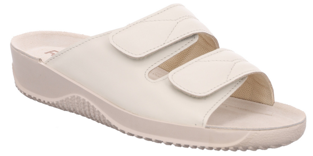 1940_02 Rohde Slipper Elfenben m/2 velcroremme - Billede 1