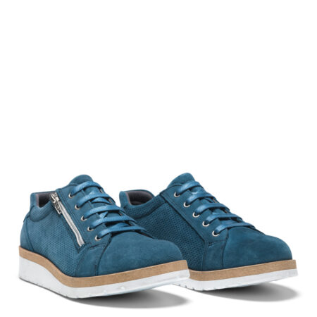 New Feet Jeansblå Ruskind Sko