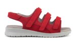 New Feet Rød Sandal m. 3 Velcroremme - Billede 2