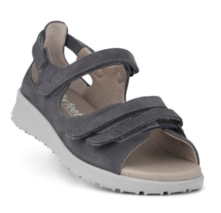 New Feet Gråblå Sandal med Hælkappe