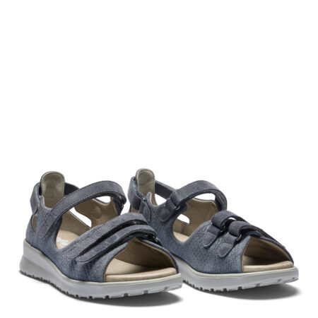 New Feet Damesandal med hælkappe Gråblå