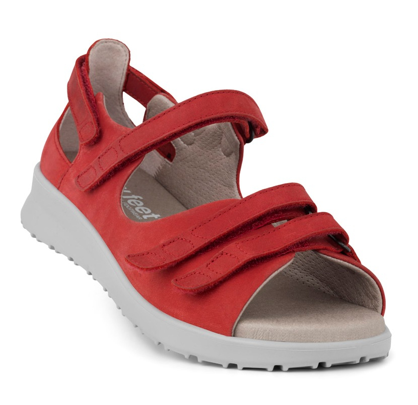 201-36-320_b New Feet Rød Sandal med Hælkappe - Billede 1