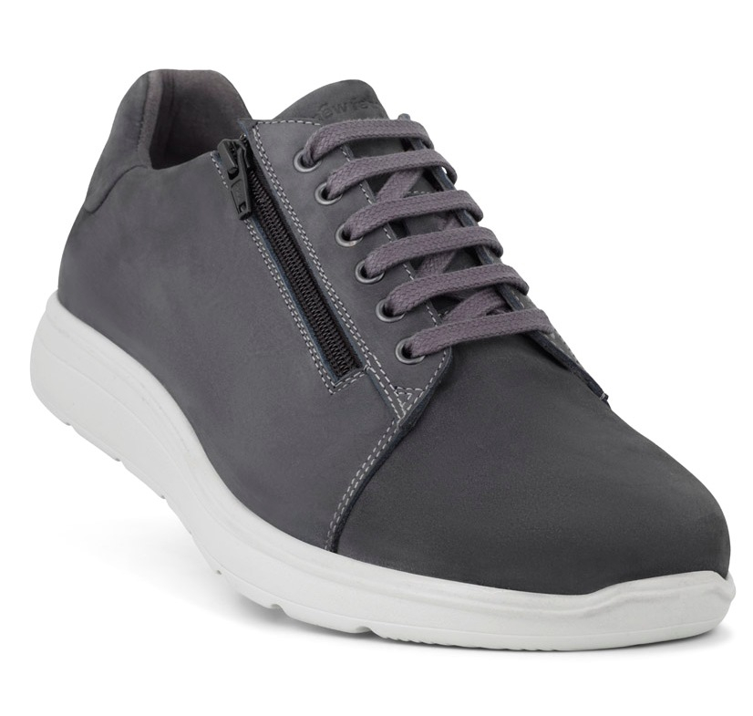 201-60-1542_b New Feet Gråblå Sko Nubuck - Billede 1