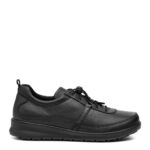 New Feet Sort Sko Glat Læder - Billede 2