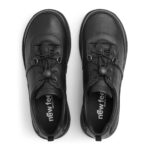 New Feet Sort Sko Glat Læder - Billede 3
