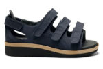 New Feet Blå Nubuck Sandal Med Hælkappe - Billede 2