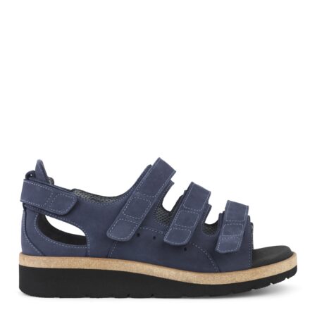 New Feet Sandal Jeansblå Kalveskind