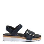 New Feet Blå Sandal Glat Læder - Billede 2