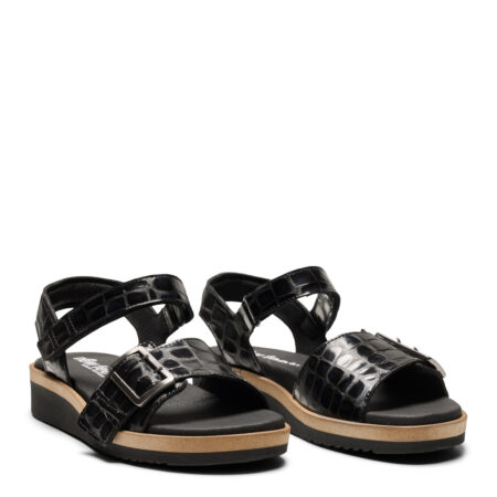 New Feet Sort Sandal I Kalveskind