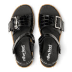 New Feet Sort Sandal I Kalveskind - Billede 3