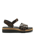 New Feet Brun Kalveskind Sandal - Billede 4