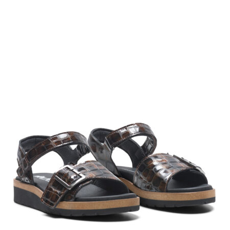 New Feet Brun Kalveskind Sandal