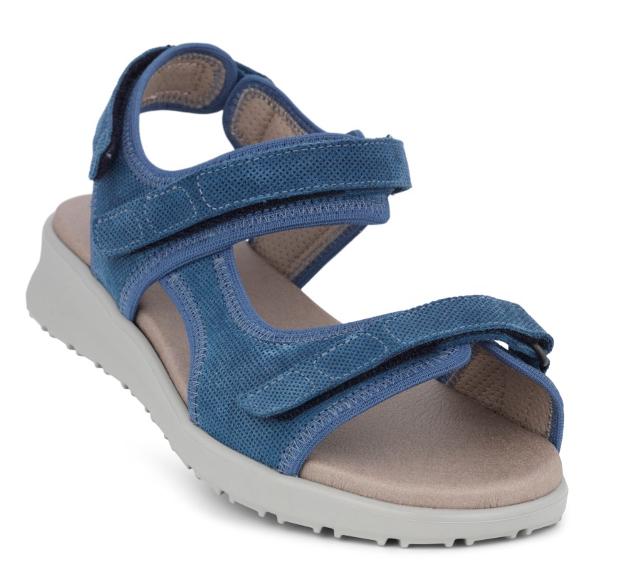 211-14-1940-b New Feet Blå Sandal Kalveskind - Billede 1
