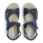 New Feet Blå Sandal Med Læder I Nubuck - Billede 3