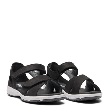 New Feet Sort Nubuck Sandal Med Hælkappe