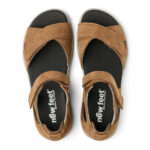 New Feet Cognac Sandal Med hælkappe - Billede 3