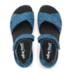 New Feet Sandal Jeansblå Nubuck - Billede 3