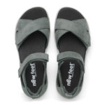 New Feet Sandal Nubuck Army - Billede 3