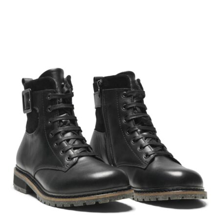 New Feet Sort Støvle Glat Læder