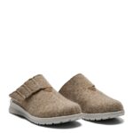 New Feet Brun Slipper Uld Filt