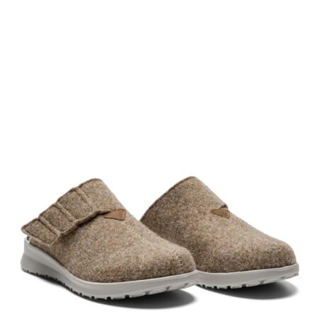 New Feet Brun Slipper Uld Filt