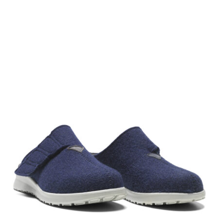 New Feet Mørkeblå Slipper Uld Filt