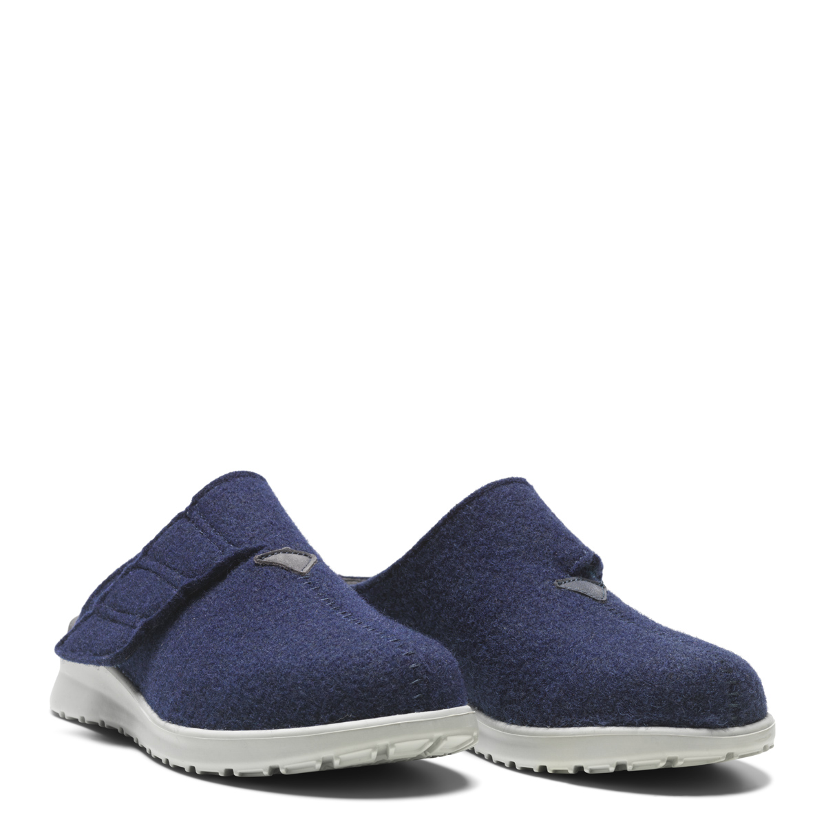 212-13-941-b New Feet Mørkeblå Slipper Uld Filt - Billede 1