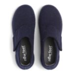 New Feet Mørkeblå Uld Filt Sko - Billede 3
