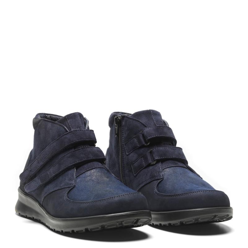 212-21-1640-b New Feet Blå Støvle Nubuck med velcro - Billede 1