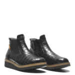 New Feet Støvle I Sort Med Lynlås