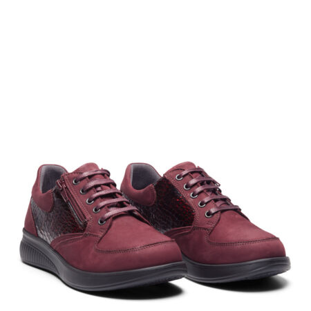New Feet Mørkerød Sko I Nubuck