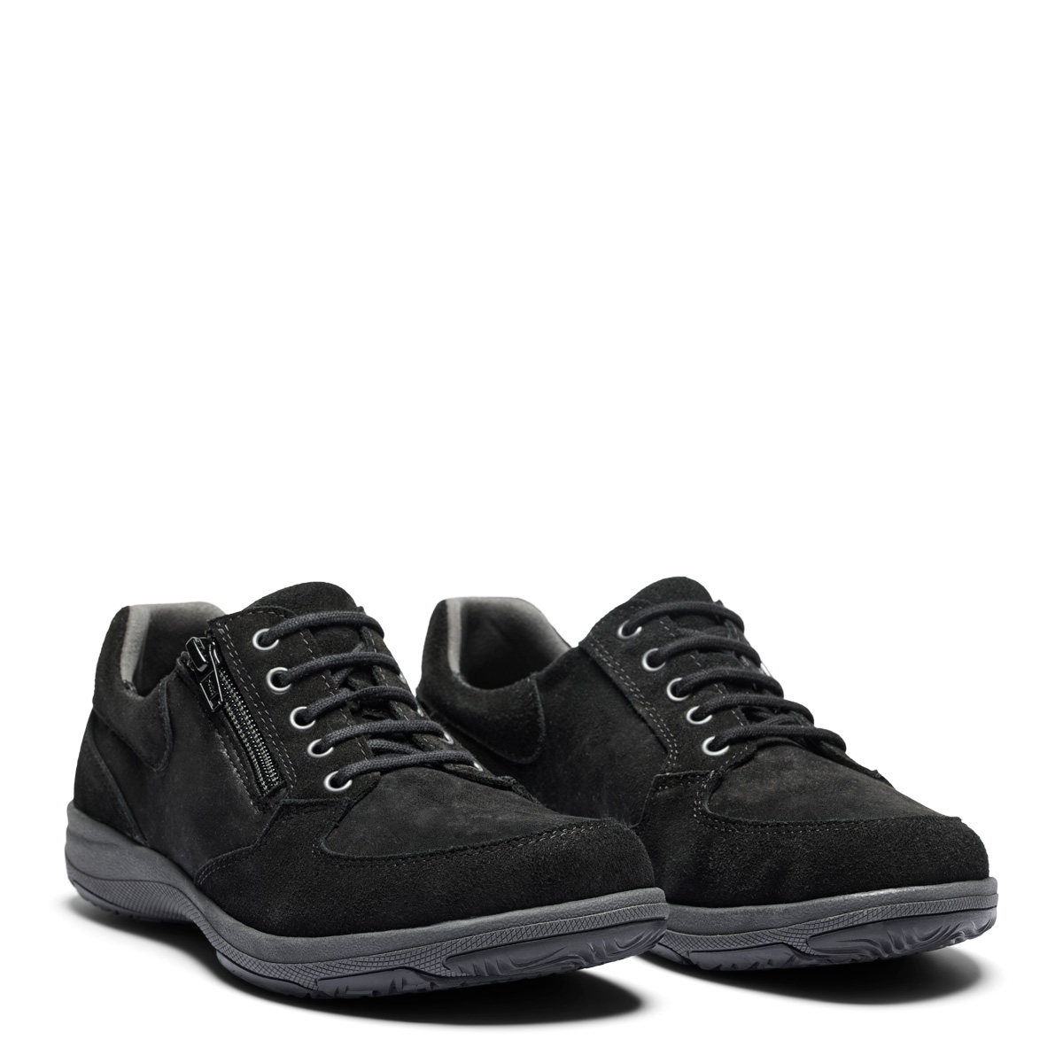 212-33-1010-b New Feet Sort Sko M/Textilstretch - Billede 1