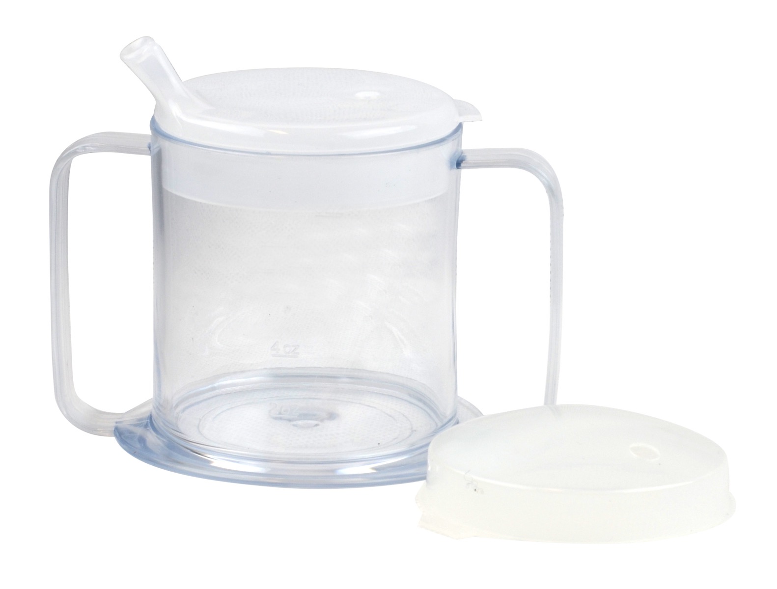 21222 KlartTransparant Krus 240ml Med Låg - Billede 1