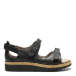 New Feet Sandal Sort Læder Glat - Billede 3