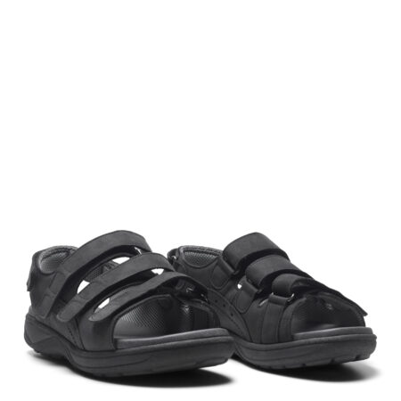 New Feet Sandal Sort Nubuck Læder