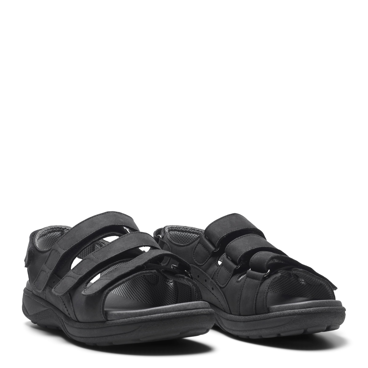 221-13-1510-b New Feet Sandal Sort Nubuck Læder - Billede 1