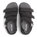 New Feet Sandal Sort Nubuck Læder - Billede 3