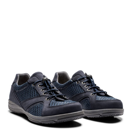 New Feet Blå Sko Textil Stretch