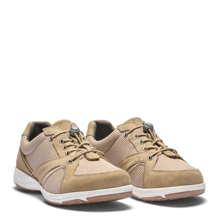 New Feet Damesko Med Elastisksnøre Mesh Sand