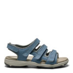 New Feet Blå Sandal 3 Velcroremme - Billede 2